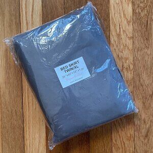 Gray Bed Skirt Twin/XL -- Microfiber